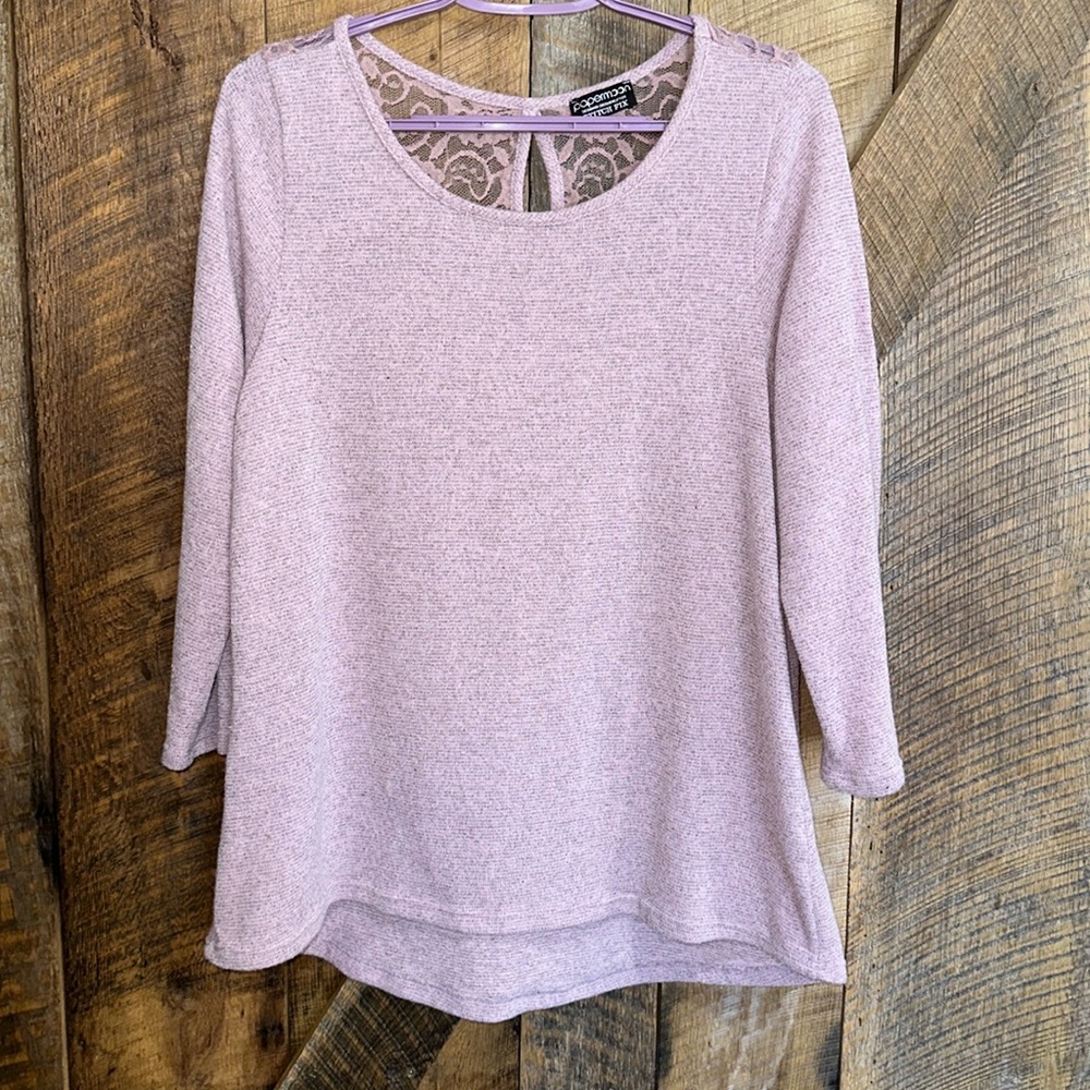 Papermoon stitch fix lace panel back top with keyhole Size XL. B3
